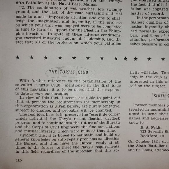 Three 1947 U. S. Navy Civil Engineer Corps Bulletin-Poor Many Flaws AS IS - Picture 12 of 14